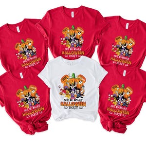 Disney Halloween Party Shirt, Not So Scary Party Tee, Halloween Vacation Tee, Mickey Halloween Tee, Disney Family Shirt, Disney Pumpkin Tee zdjęcie 5