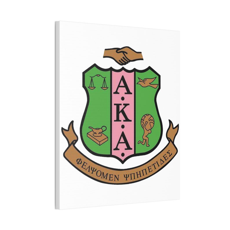 The Coat of Arms of Alpha Kappa Alpha Sorority, Inc. Classic Canvas Etsy