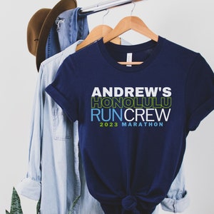 Custom Honolulu Running Crew T-shirt, Family Matching shirts, Group Spectator Matching Shirts, Marathon Crew, Honolulu Marathon, Hawaii