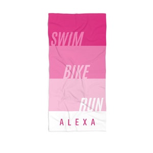 Custom Triathlon Transition Towel, Gift for Triathlete, Personalized Transition Towel, Triathlon Race Day Transition Towel,  TRI Towel