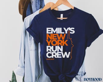 Custom New York Support Crew Shirt | Matching Family Marathon Cheer Squad T-Shirts | NYC 26.2 Race Day Team Shirts | Group Marathon Apparel