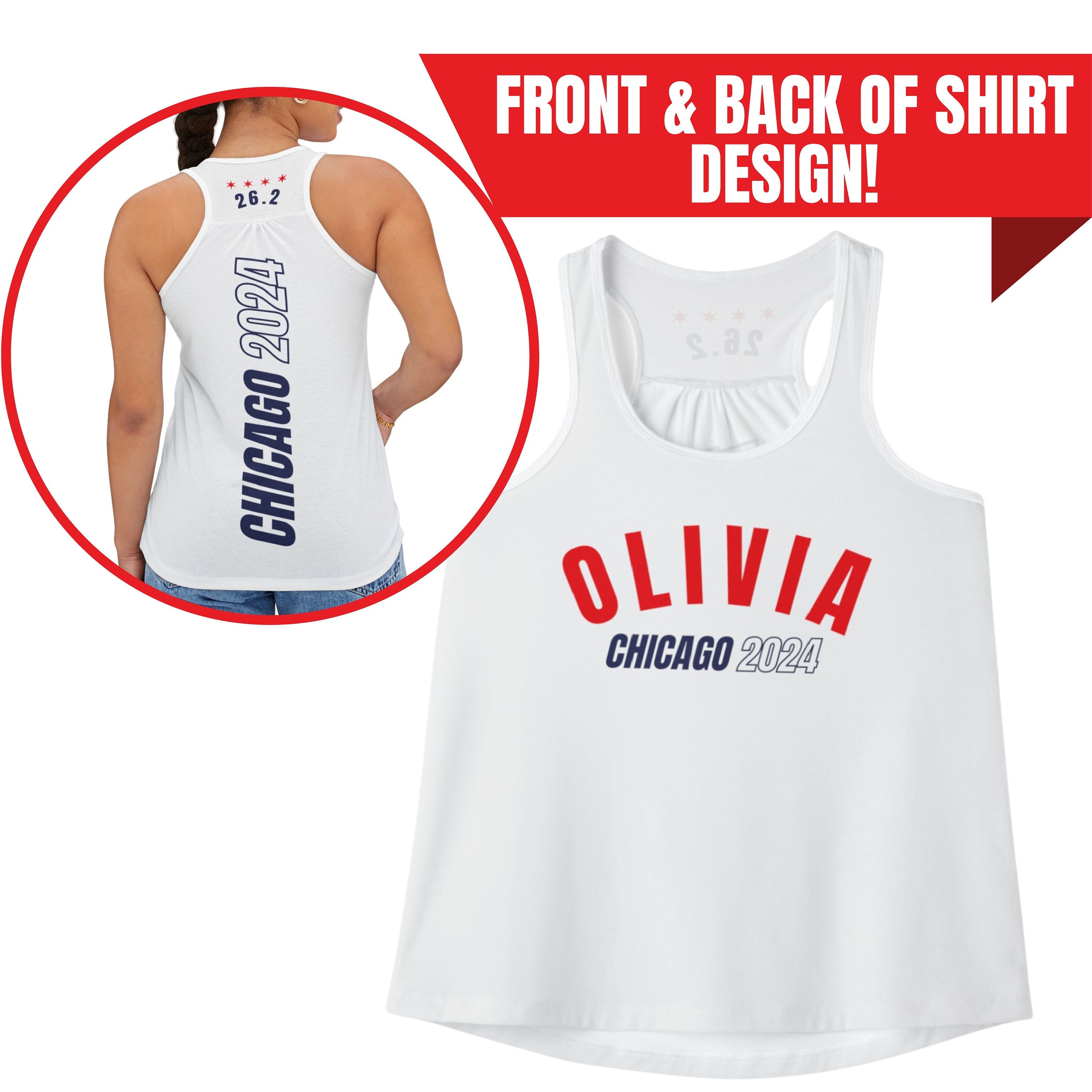 Personalized Marathon Women's Performance Tank Top Custom Chicago Running Singlet Run Tank for her Gift for Marathon runner