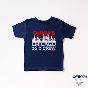 CUSTOM NAME CHICAGO Running Crew T-shirt, Family Matching Support Crew Shirts, Group Spectator Matching Cheer Shirts,  Chicago Runner