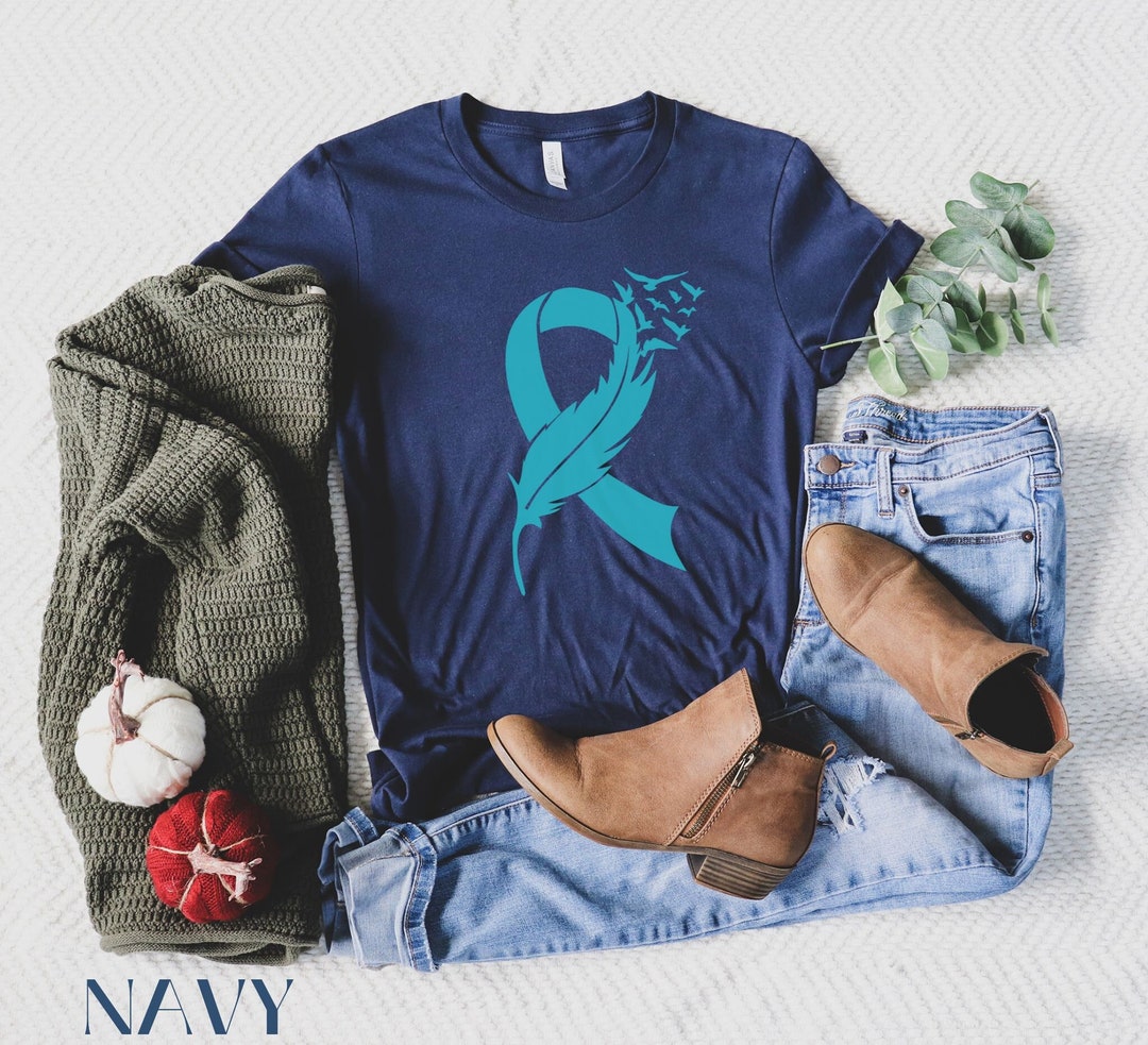 Ovarian Cancer Shirt, Cancer Chemo Gift, Cancer Supporters, Ovarian ...