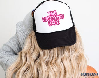 Gorra trucker del podcast Women's Race / Gorra snapback de malla de espuma / Gorra de colaboración de triatlón / TWR