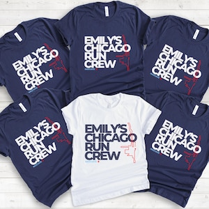 Personalized Chicago 26.2 Running Crew T-shirt, Team matching marathon squad shirt, Group Chicago support crew outift, Race day event top