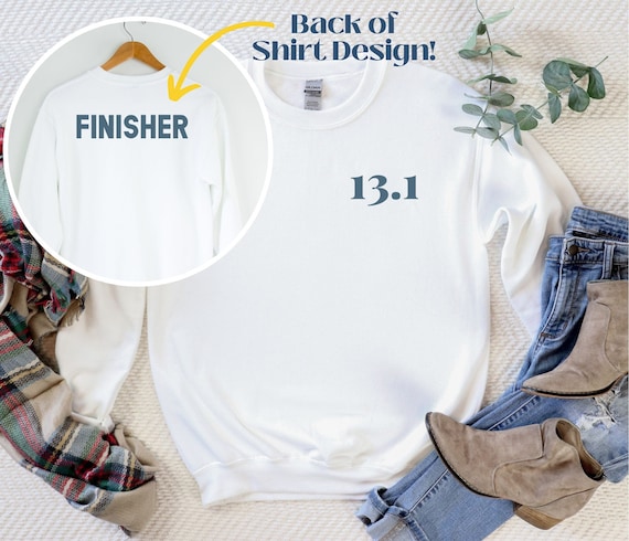 Half Marathon Gift, 13.1 Finisher Gift, Gift for Half Marathon Runner, Finisher Sweatshirt, Runner Crewneck Sweatshirt, Gift for Runner