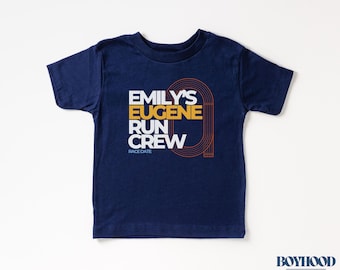 Camiseta personalizada del equipo de la carrera Eugene Run / Nombre del corredor y fecha de la carrera personalizados / Camiseta de atletismo / Equipo de apoyo para maratón / Eugene 26.2