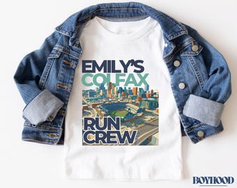 Camiseta del equipo de apoyo para el día de la carrera de Colfax / Ropa para correr de la maratón Mile High City 26.2 / Conjunto familiar a juego para la maratón / Camiseta para corredores de Denver