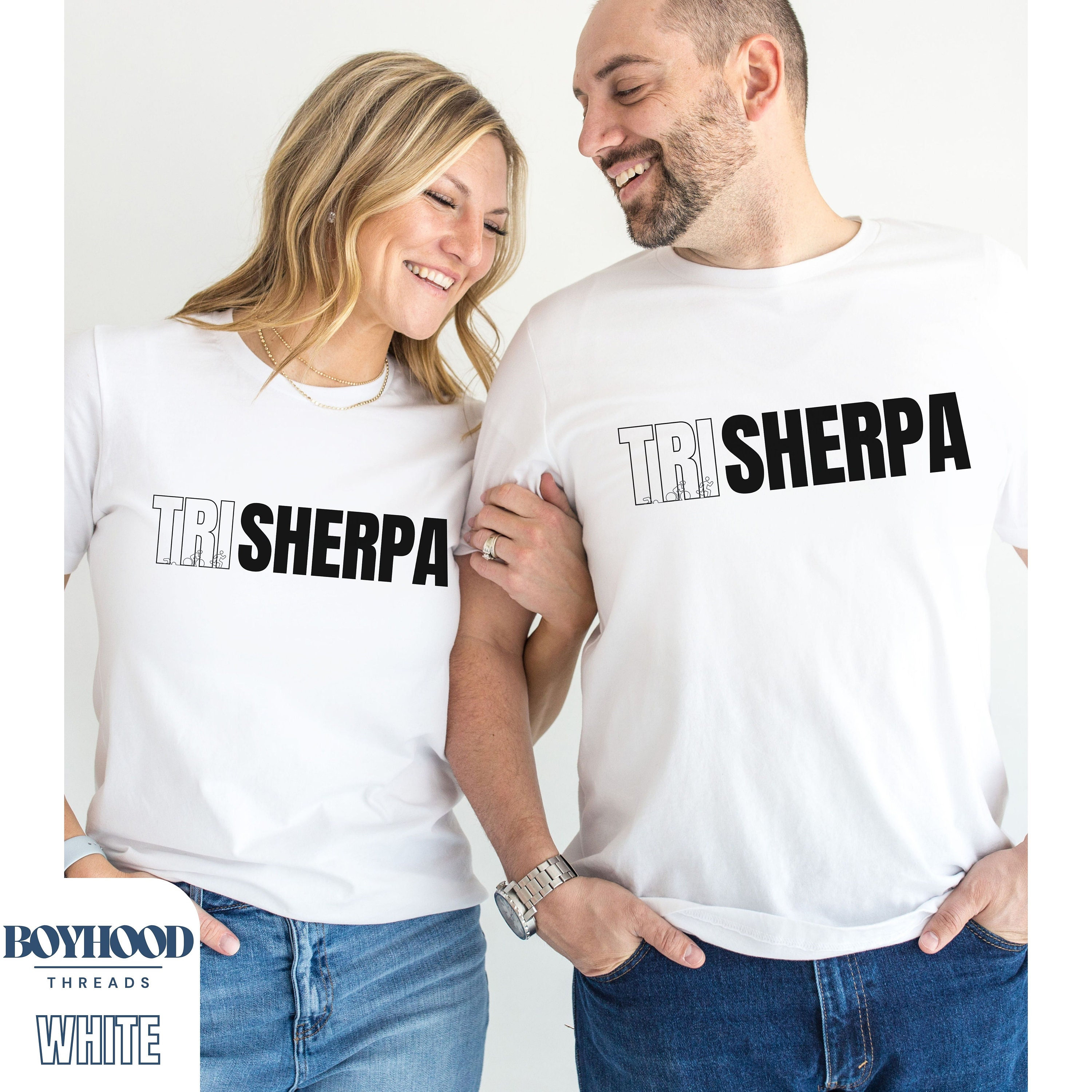 Camiseta TRIsherpa, Camiseta del equipo de apoyo al triatlón, Camiseta divertida de triatlón, Camisetas de animadoras del grupo TRI, Camiseta de triatlón del equipo a juego, Distancia de hierro