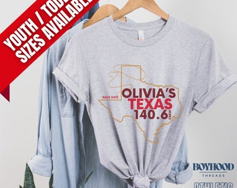 CUSTOM NAME TEXAS Iron Distance Support Crew Shirt, Family Matching Cheer Squad Top, Group Matching T-Shirts, 140.6 Crew, Texas Triathlon