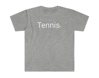 Tennis. - T-shirt unisex Softstyle, regali tennis donna, regalo tennis uomo, regali allenatore tennis, regalo giocatore tennis, maglietta tennis