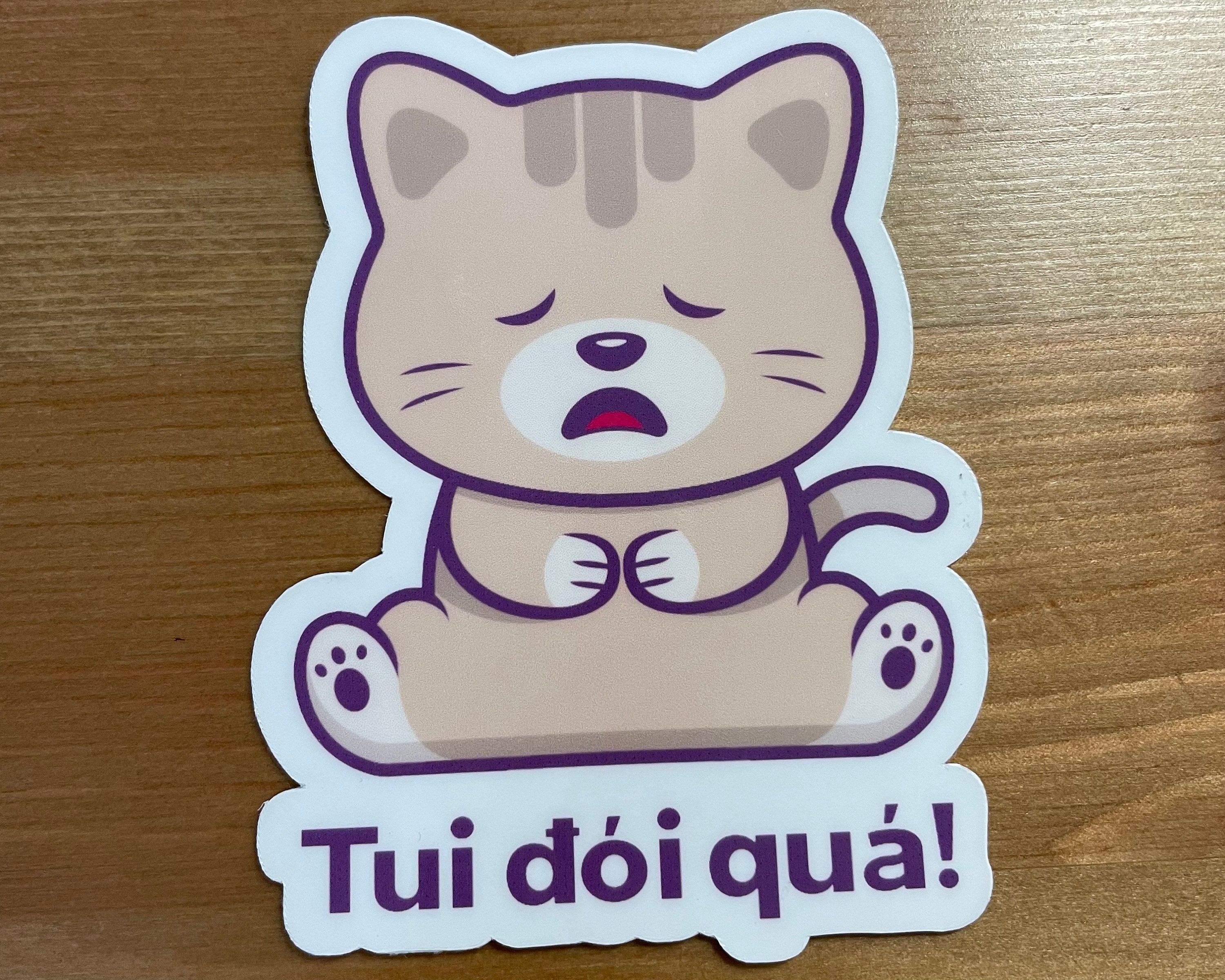 Tui đói Quá Stickerim so Hungryvietnamese Joke Giftfunny Cat ...