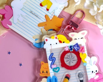 SKZOO DOODLE Stray Kids Acrylic Shaker Keychain Kpop