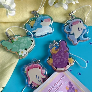 Whale Shark Rainbow Acrylic Mystery Phone Charm