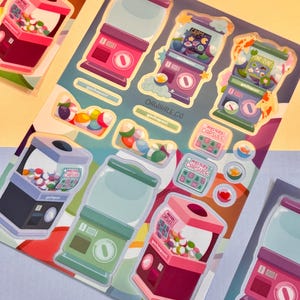 Custom Buildable Gachapon A5 Sticker Sheet
