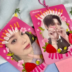 Strawberry Sakura Photocard Acrylic PC Holder Kpop