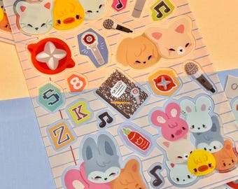 SKZOO DOODLE Stray Kids Folder Paper A5 Sticker Sheet