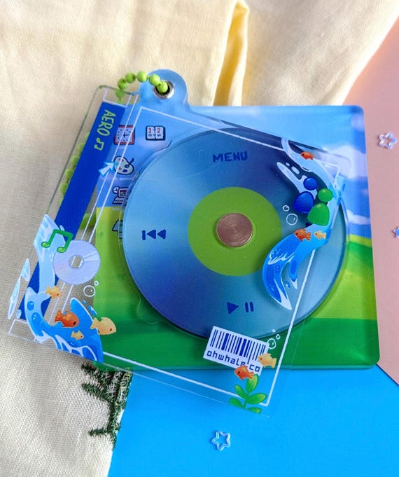 Frutiger Aero Removable CD Keychain Acrylic