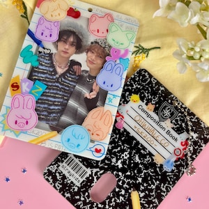 SKZOO DOODLE Composition Book Stray Kids Photocard Acrylic PC Holder Kpop