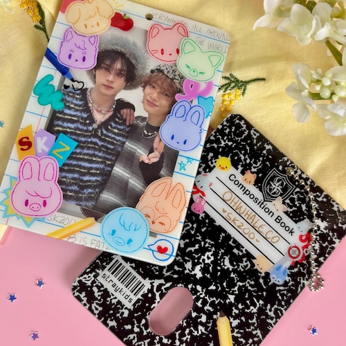 SKZOO DOODLE Composition Book Stray Kids Photocard Acrylic PC