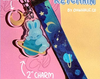 Celestial Ocean Skies Keychain Acrylic Lanyard