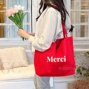 Sac fourre-tout Merci Sacs personnalisés Sac en toile Cadeau personnalisé pour enseignant Cartable pour la rentrée scolaire Cadeaux pour les enseignants Sac Sac campus Sac à provisions