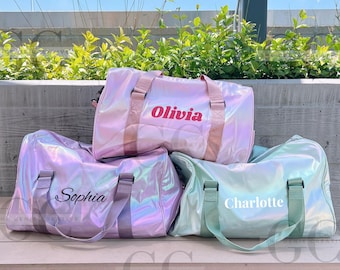 Bolsas de lona personalizadas, bolsa personalizada, regalo de cumpleaños para niños, bolsa de viaje, bolsa de noche, regalo para niños, bolsa de fin de semana, bolsa de baile, bolsa de gimnasio, regalo para niña