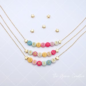Kids Name Necklace Gift For Girls Name Necklace Colorful Beads Name Beads Necklace Kids Jewelry Girls Necklace For Kids Custom Necklace Gift