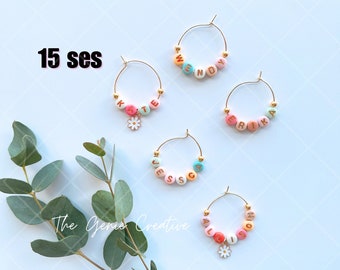 15 Set Personalized Glass Name Tags Custom Name Wine Glass Charms Wedding Favors Drink Tag Party Favors Wine Charms Gift Bridal Shower Decor