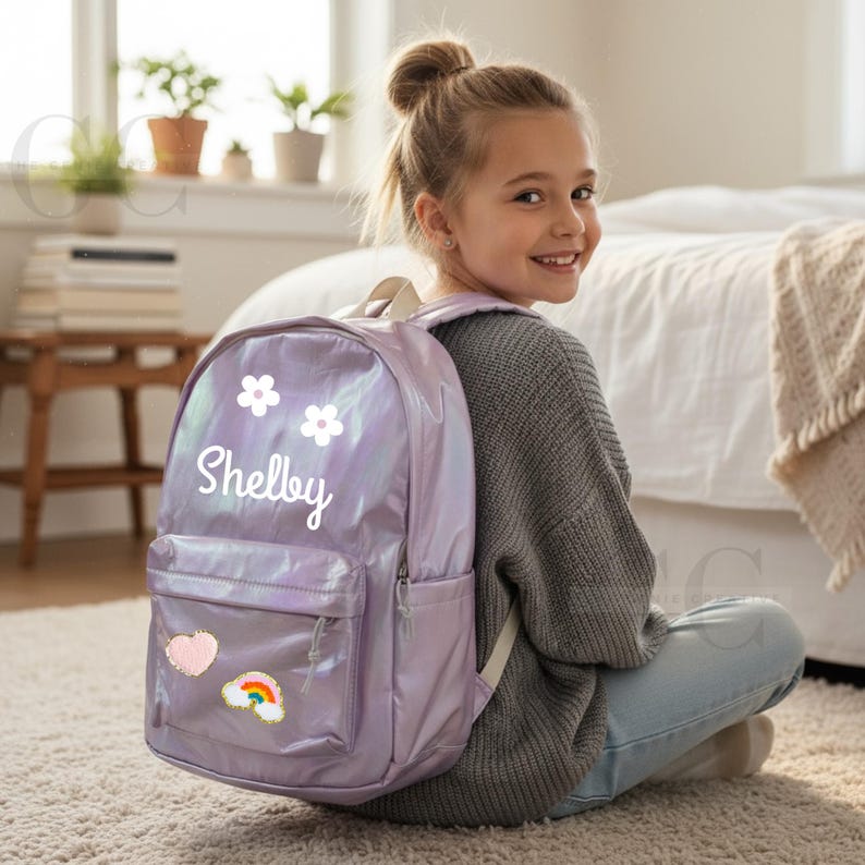Personalized Kids Backpack With Patches – Custom Name Toddler Bag for ...