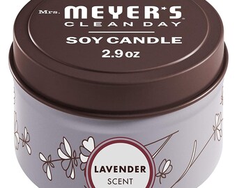 Scented Soy Tin Candle, 12-Hour Burn Time, Made with Soy Wax and Essential Oils, Lavender, 2.9 oz