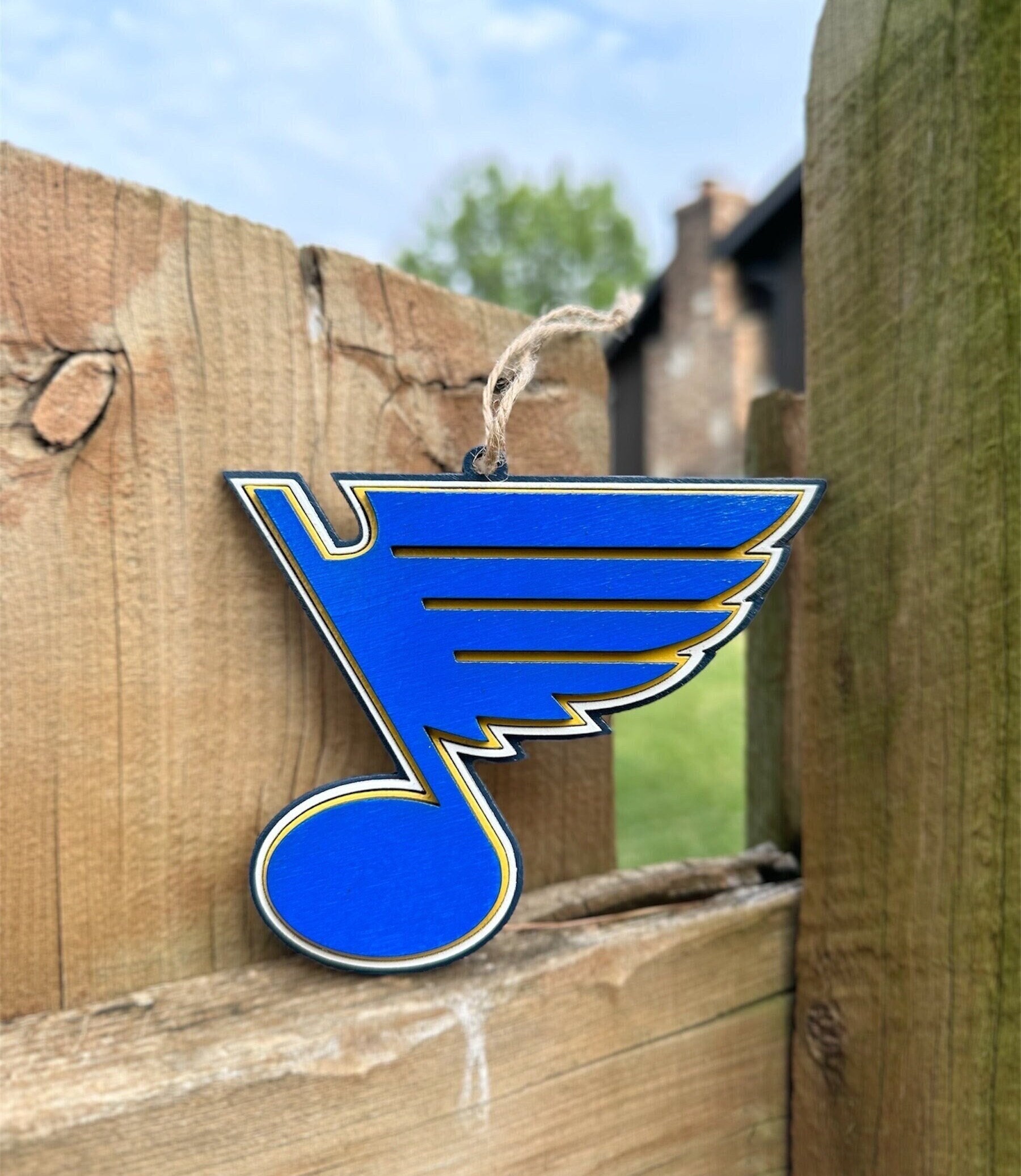 Download St Louis Blues Logo In Wood Wallpaper