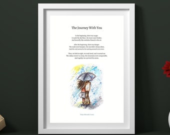 The Journey With You - Anniversary Gift, Newlywed Gift, Wedding Gift, Printable Download