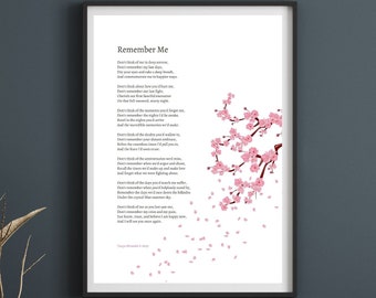 Remember Me - Heartfelt Sympathy Gift for Healing, Thoughful Gift for Loss, Bereavement & Memorial Keepsake, Instant Download