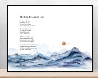 The Sun Rises And Sets - Inspirational Gift, Encouragement Gift, Motivational Poster, Printable Wall Art