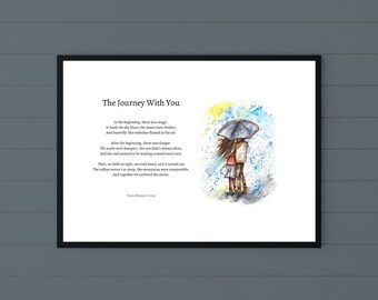 The Journey With You - Anniversary Gift, Newlywed Gift, Wedding Gift, Printable Download