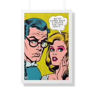 Buffer Comic Poster -Vintage Poster, Poster Pop Art, Rare Print, Quality Print, Mural Decoration, Poster Illustration, Framed Poster
