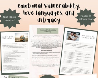 Couples Intimacy Bundle, Love Languages, Therapy Worksheets (Printable)