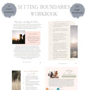 Setting boundaries workbook, boundaries, family conflict, therapy tools, mental health tools, printables, anxiety, family therapy, printable
