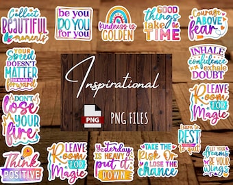Stickers - Inspirational Stickers Bundle - Motivational Quotes