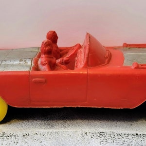 1950&#39;s Auburn Rubber Toy Co Red & Silver Convertible #504