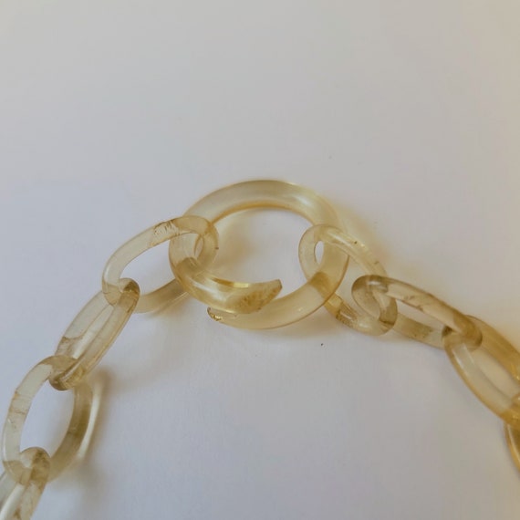1930's Clear Celluloid and White Shell Necklace - image 6