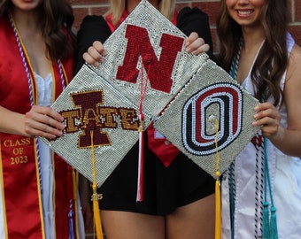 Custom Graduation Cap Rhinestoned