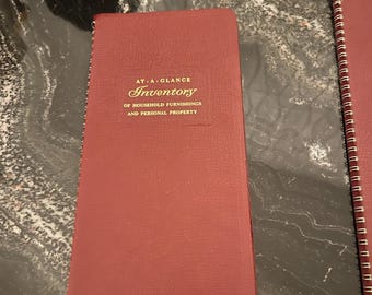 Vintage Personal Finance Planner - At A Glance Inventory Household Personal Prop