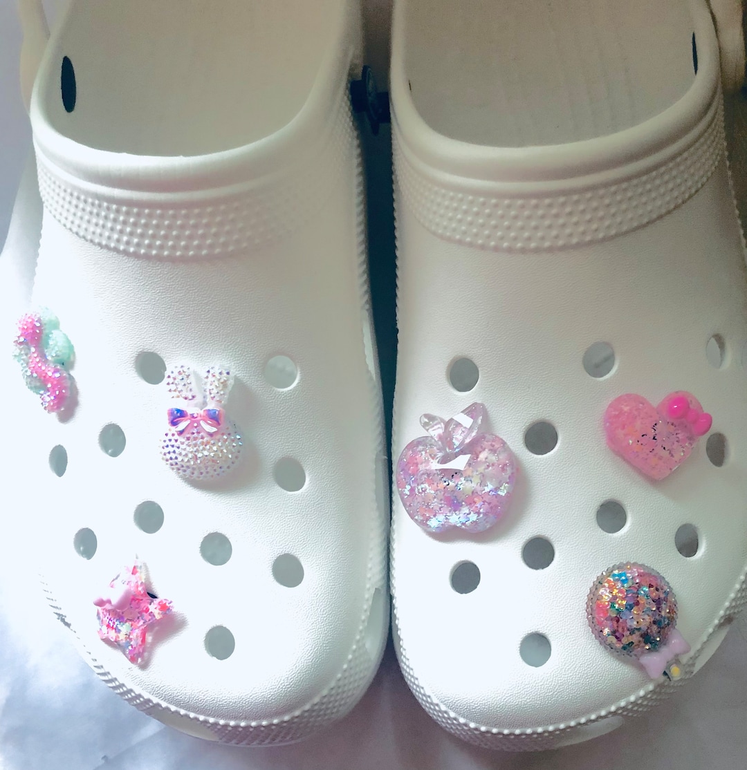 Crocs Jibbitz Resin Pink Jibbitz Rhinestone Jibbitz Jibbitz Etsy