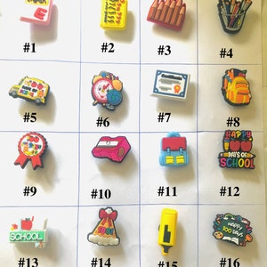 Back to School Shoe Charms | Graduation Charms | Shoe Charms Teacher Shoe Charms | Nurse Working Shoe Decorations