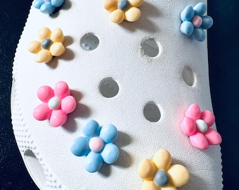 Resin Daisy Shoe Charms: Colorful Shoe Clips (0.90 inches)