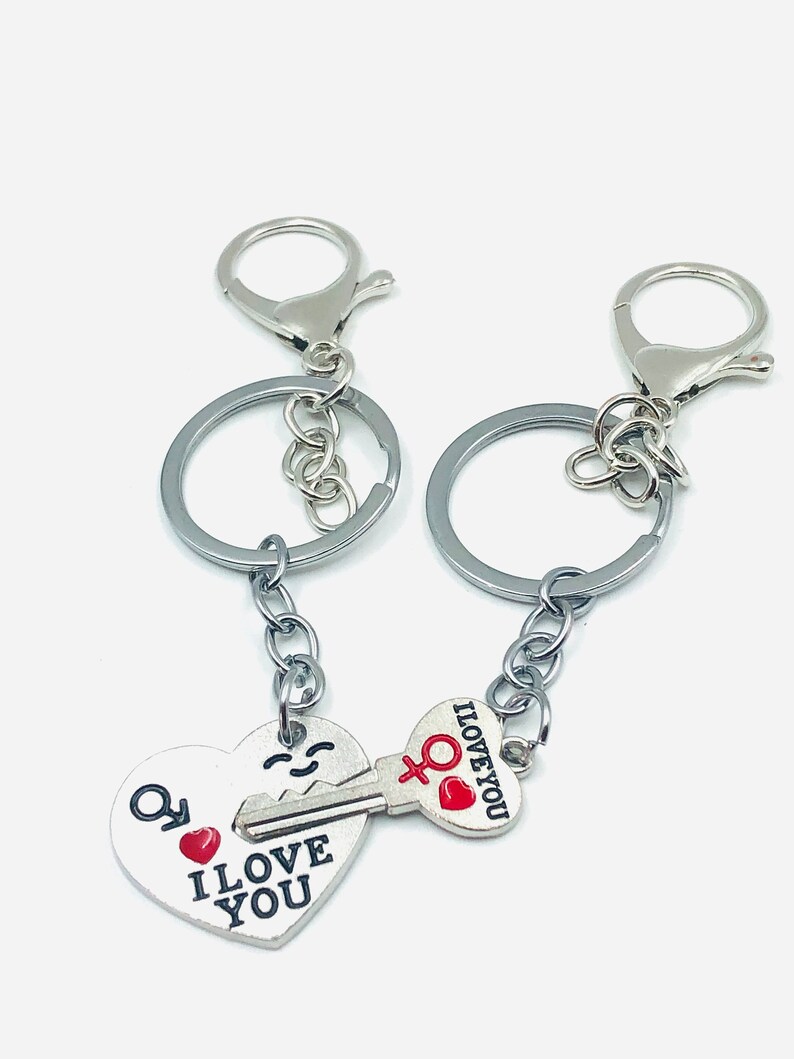 Couple Keychains His and Hers Keychain Lover Keychains Wife and Husband Keychain Long Distance