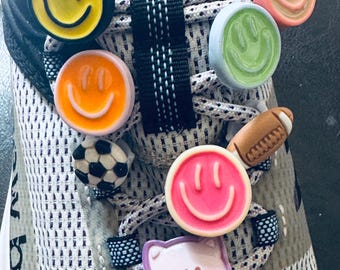 Resin Smile Face Sneaker Charms: Shoe Lace Decoration | Resin Lace Charms